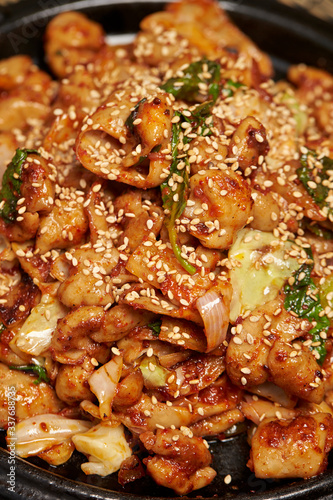  Korean spicy stir fried pork 