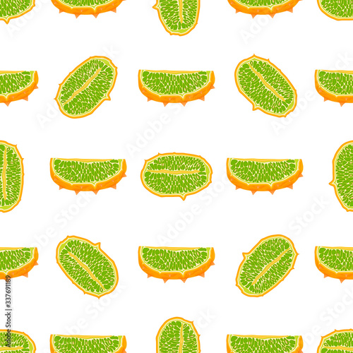 Illustration on theme big colored seamless kiwano