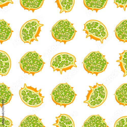 Illustration on theme big colored seamless kiwano