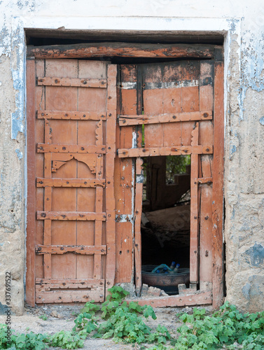 Wooden door in Oman