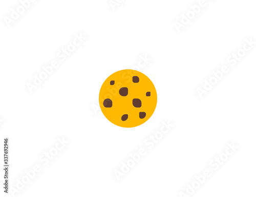 Cookie vector flat icon. Isolated cookie emoji illustration 