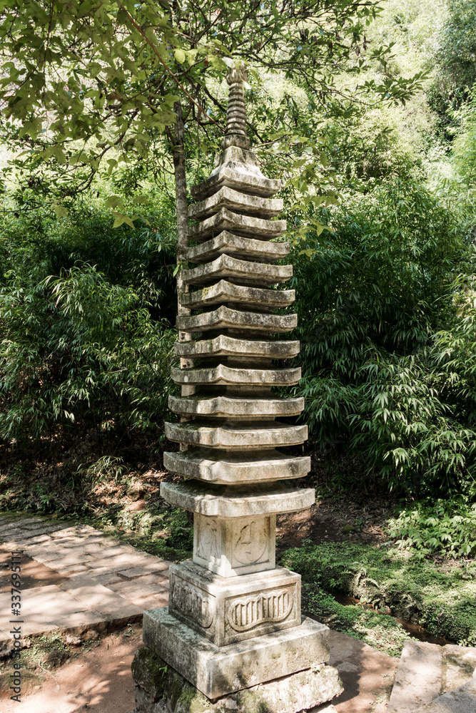 The stone pagoda of Buddhism. Chinese pagodas. The stone pagoda of Buddhism. Chinese pagodas.