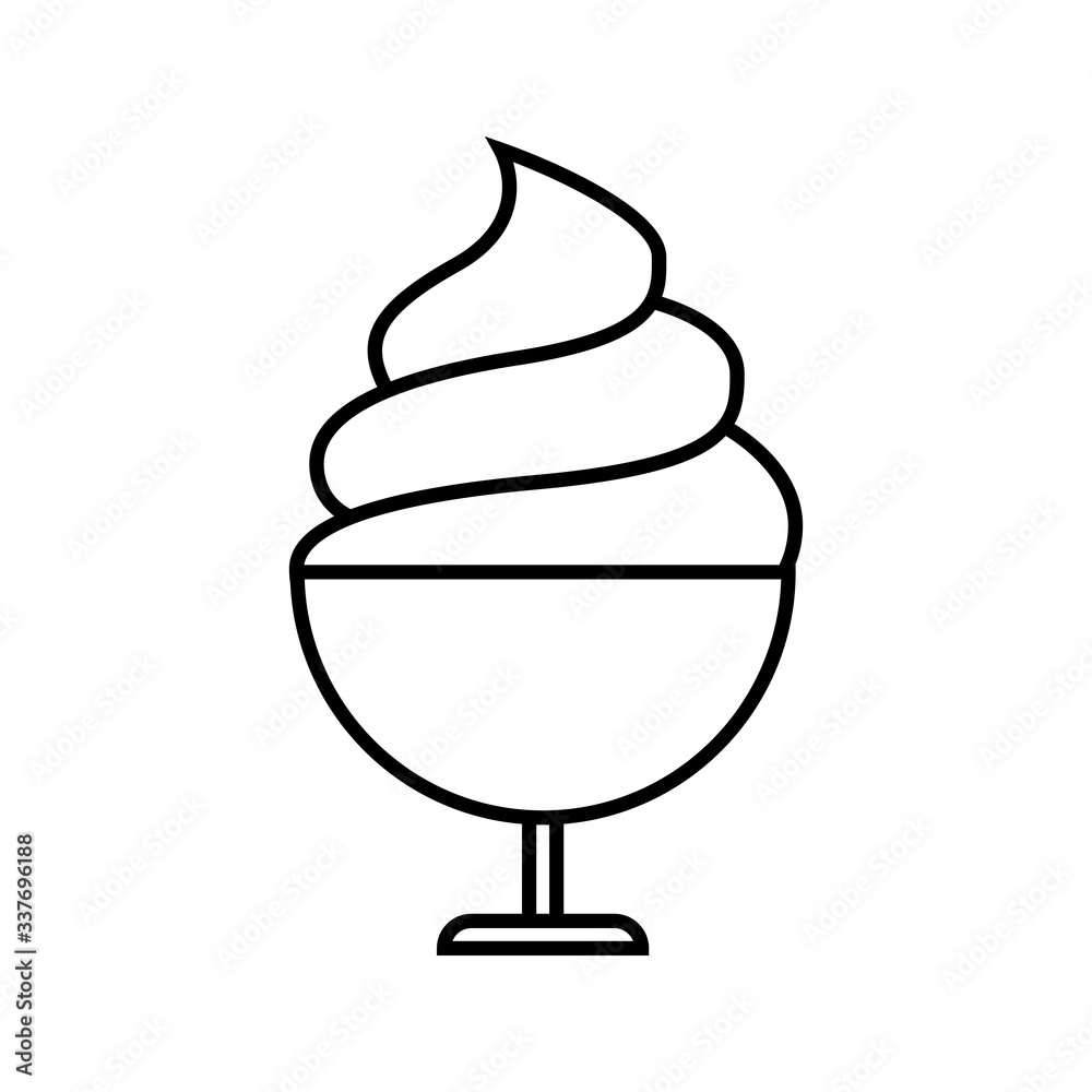Ice cream icon vector illustration isolated on white background Ice cream icon vector illustration isolated on white background