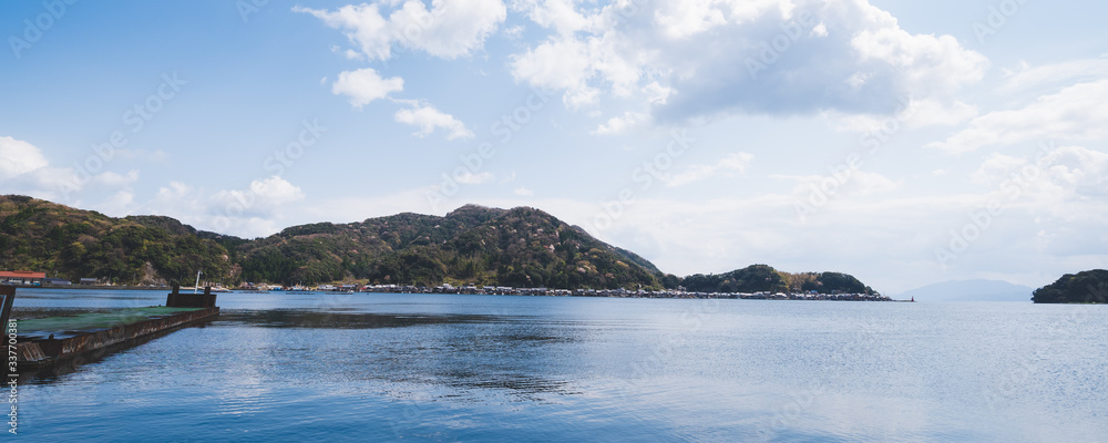伊根の舟屋　漁港の風景