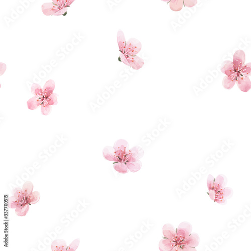 Beautiful vector floral summer seamless pattern with watercolor field abstract flowers. Stock illustration. © zenina