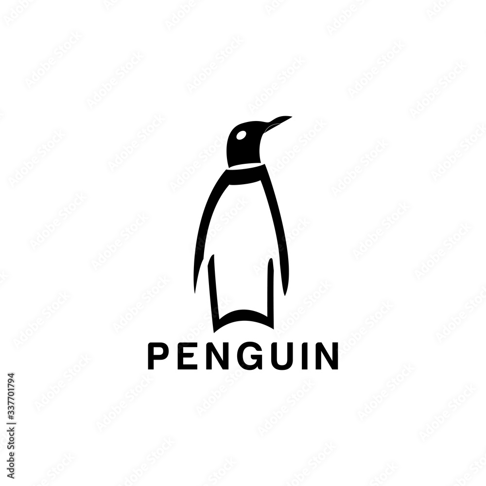 Obraz premium penguin bird animal logo design
