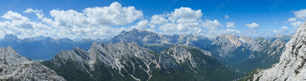 Beautiful mountain panorama in the Italian Dolomites