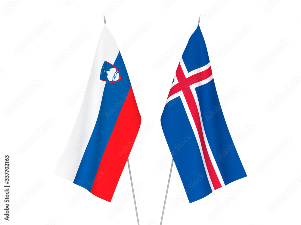 Slovenia and Iceland flags