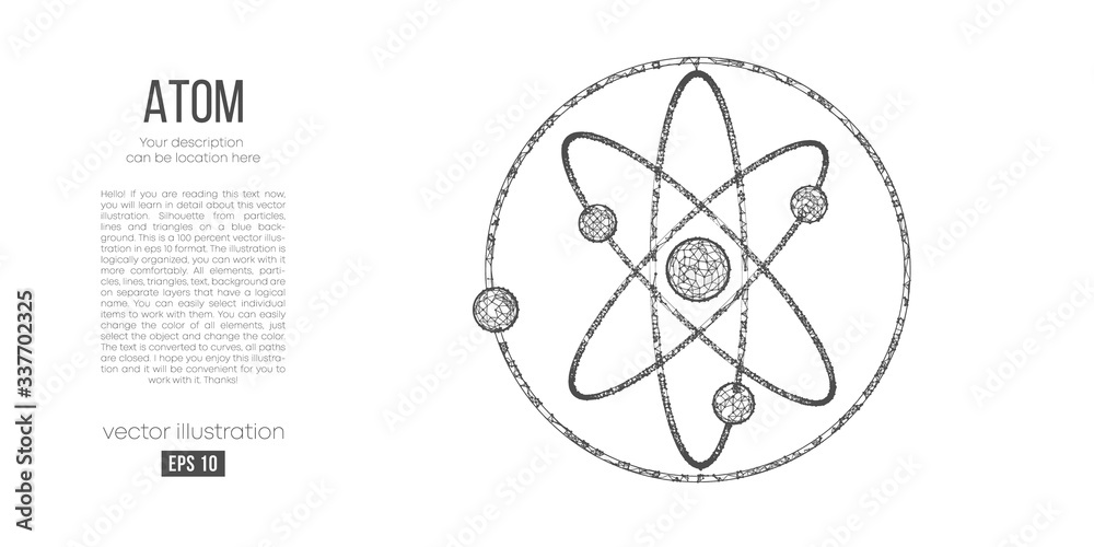 Abstract silhouette of the polygonal atoms on white background. Scanning, research, study atoms of the world. Holographic low poly, wireframe vector. Thanks for watching Abstract silhouette of the polygonal atoms on white background. Scanning, research, study atoms of the world. Holographic low poly, wireframe vector. Thanks for watching