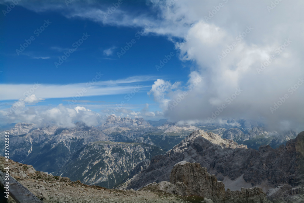 Beautiful mountain panorama in the Italian Dolomites