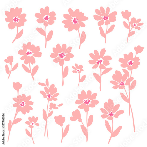 Flower vector illustration material abstract beautifully 