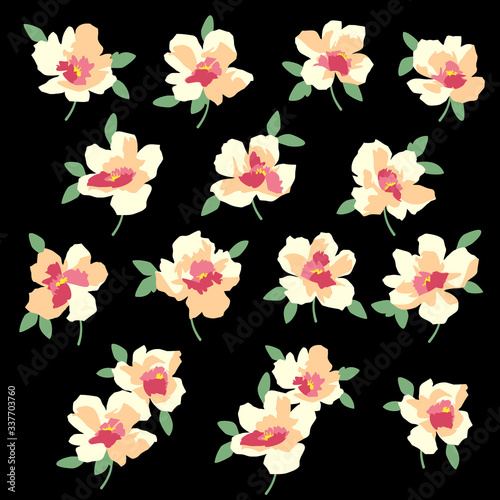 Flower vector illustration material abstract beautifully,