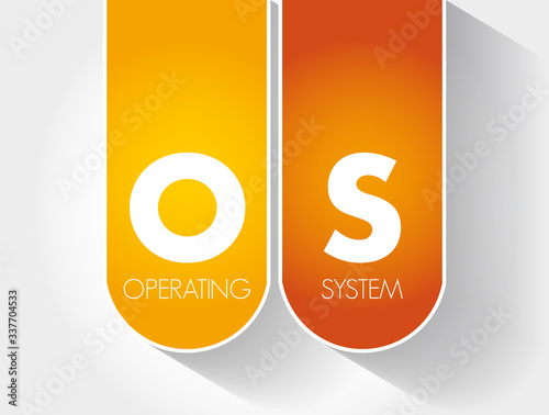 OS - Operating System acronym, business concept background