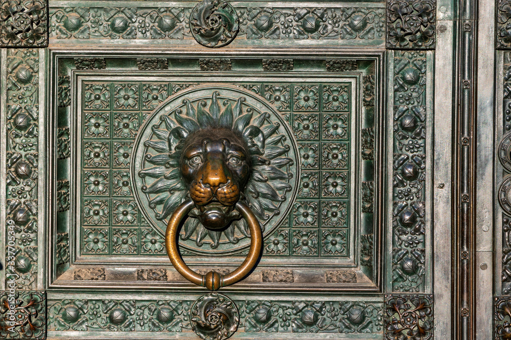 Entrance gate to Cologne Cathedral, Germany