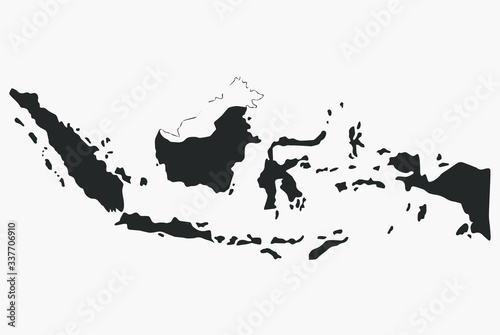 peta indonesia world map vector illustration