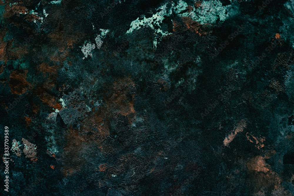 Old abstract texture background with paint spots. Blue, burgundy, gray, brown colors