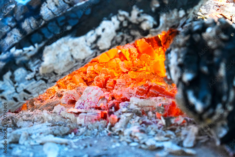 Flames smoke and hot coals.Brazier of hot coals. Flames smoke and hot coals.Brazier of hot coals.