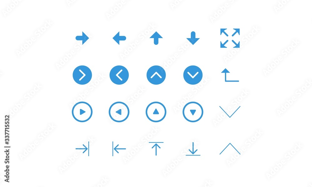 set for symbol arrow icons, vector set, arrow set, arrow buttons. set for symbol arrow icons, vector set, arrow set, arrow buttons.
