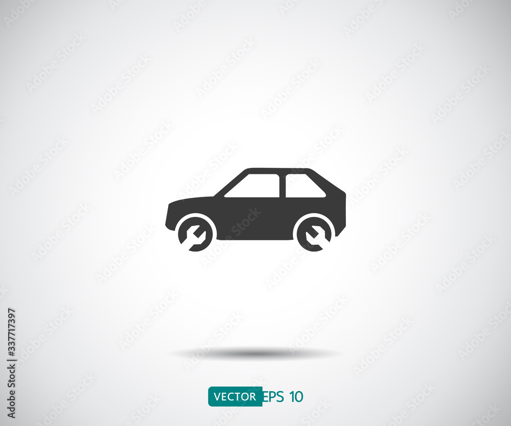 Car service icon, Auto Repair, Flat Maintenance logo design Vector illustration