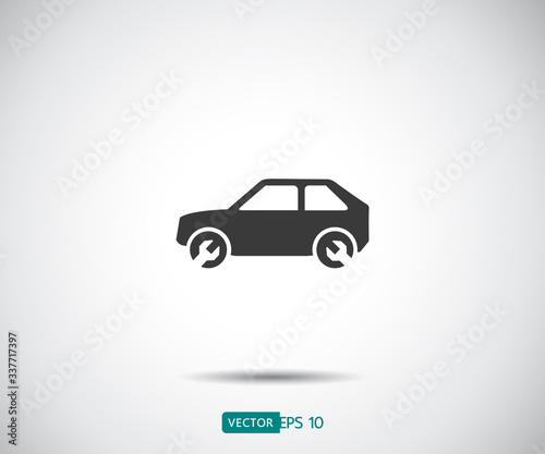 Car service icon  Auto Repair  Flat Maintenance logo design Vector illustration