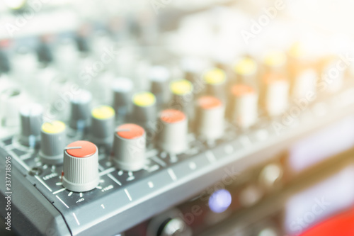 audio mixer control panel