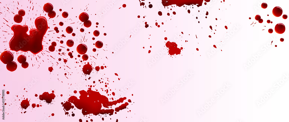 Vector background with red blood splatter