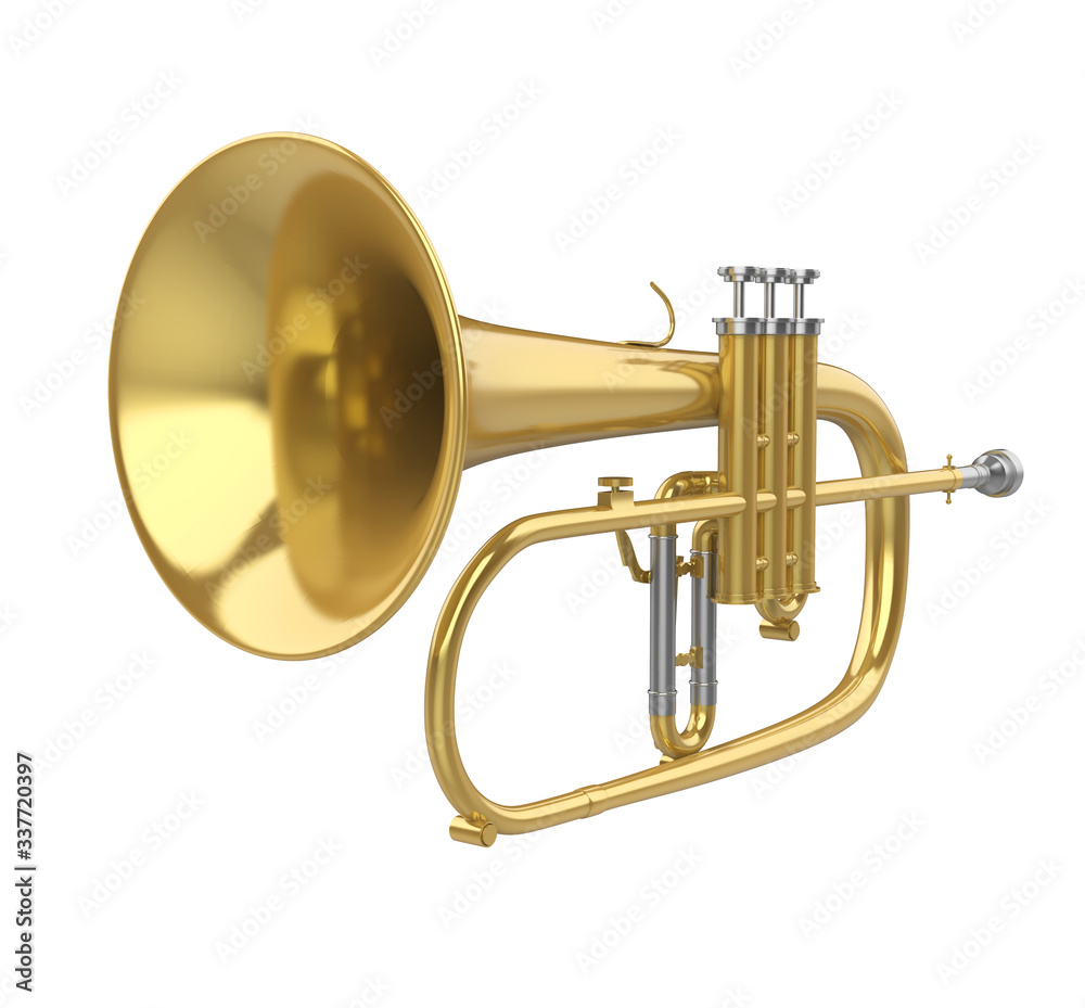 Obraz premium Flugelhorn Isolated
