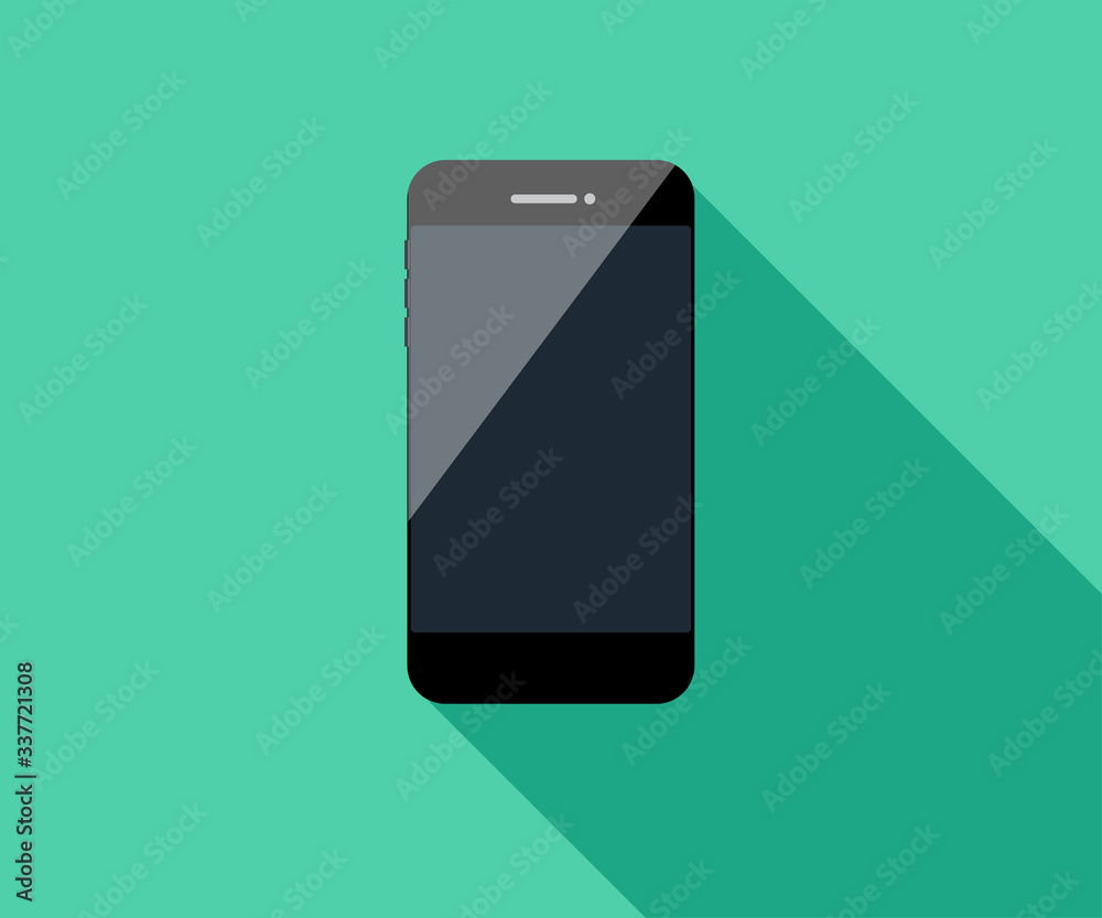 Perfectly detailed modern smart phone isolation, Mobile icon vector illustration