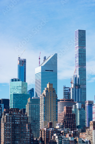 Midtown Manhattan Skyline with Tall Modern Skyscrapers in New York City