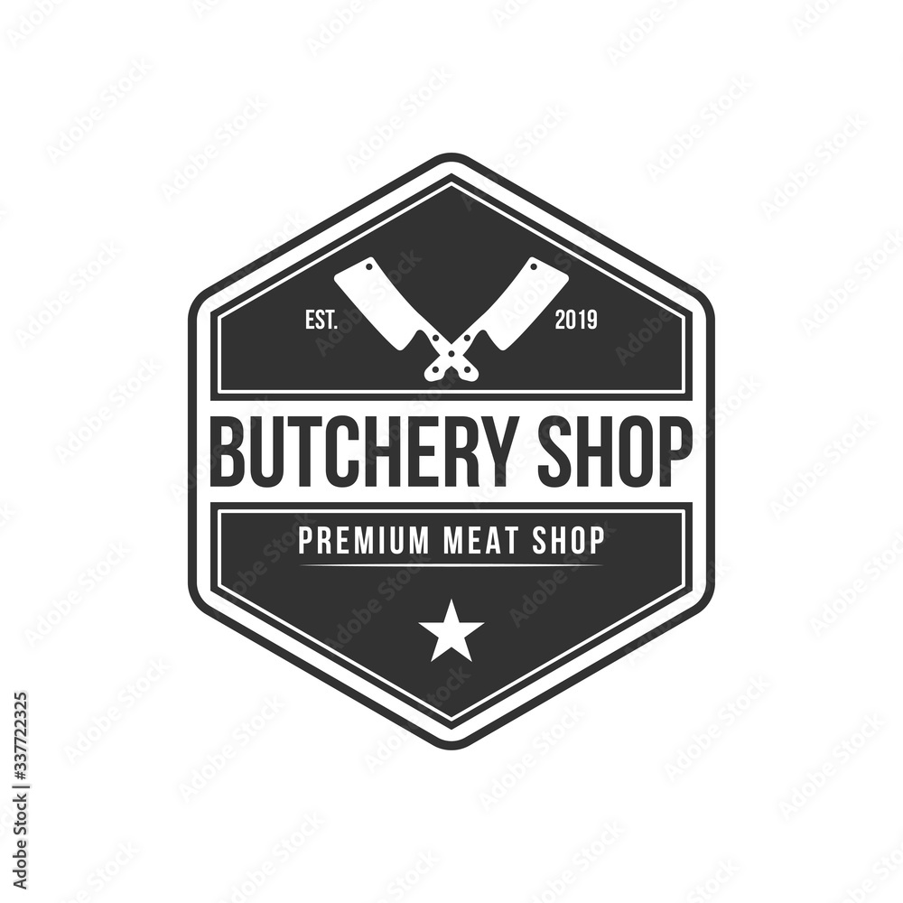 Butchery shop emblem. Butchery shop emblem.