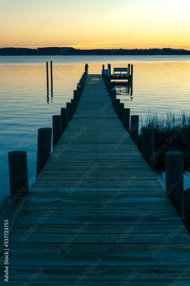 dock at sunrise