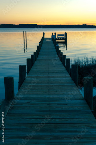 dock at sunrise