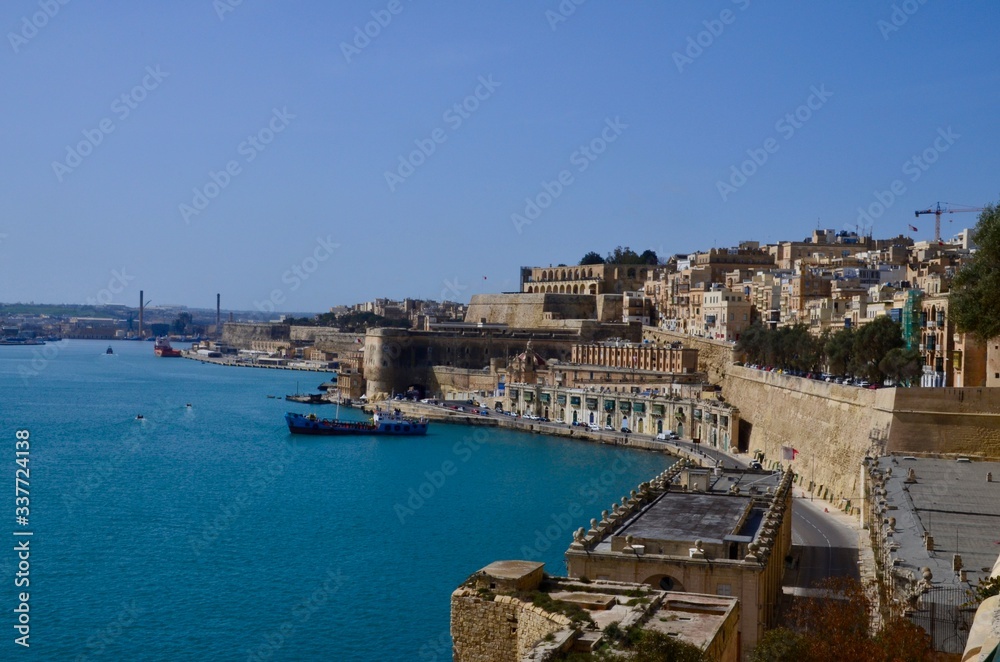 Medioeval limeston city of Valletta, Malta