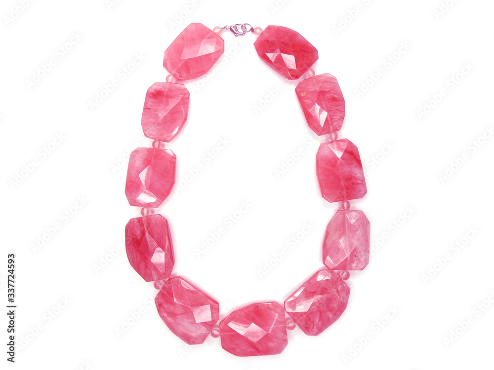 Obraz premium fashion beads necklace jewelry with semigem crystals quartz