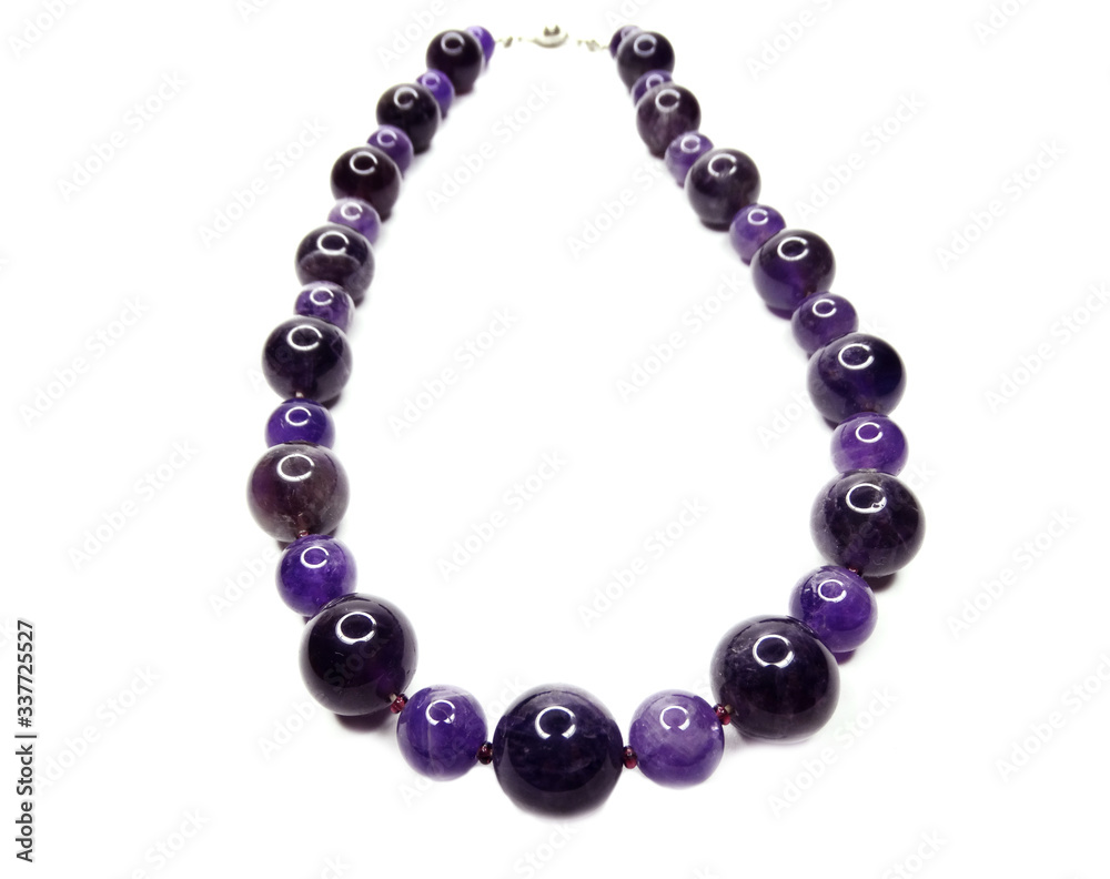 fashion beads necklace jewelry with semigem crystals amethyst fashion beads necklace jewelry with semigem crystals amethyst