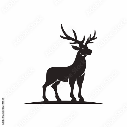 Deer Standing Vector Illustration
