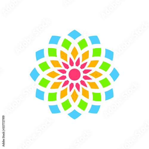 Colorful Abstract Flower Vector