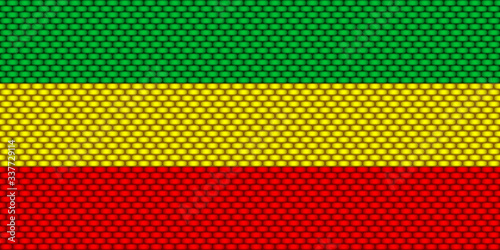 Rasta seamless pattern. Rastafarian horizontal flag, vector illustartion