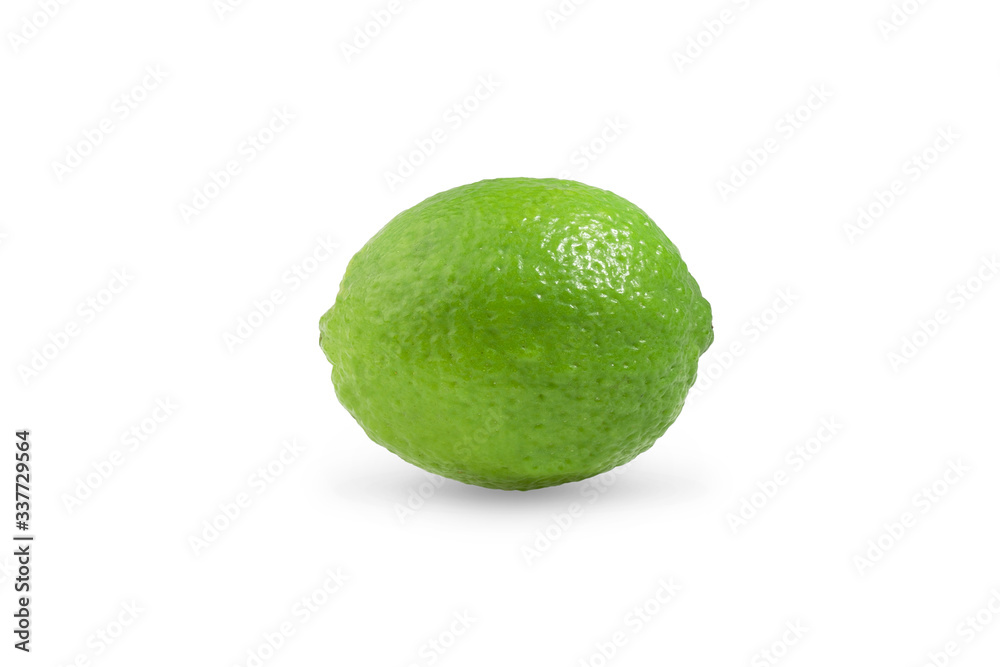 Fresh green lime on white background and clipping path for using Fresh green lime on white background and clipping path for using
