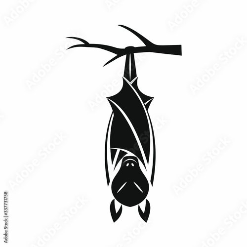 sleeping bat vector illustration
