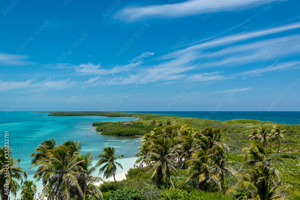 View of Contoy island in the caribbean sea (Quintana Roo, Mexico). View of Contoy island in the caribbean sea (Quintana Roo, Mexico).