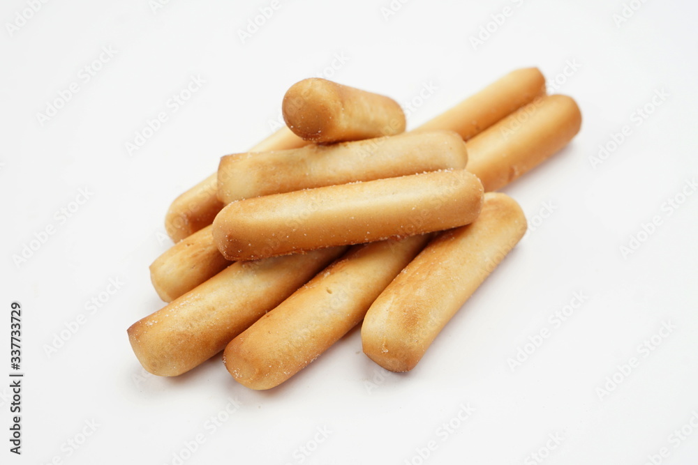 Bread sticks isolated on a light background. Homemade food. Healthy diet Bread sticks isolated on a light background. Homemade food. Healthy diet