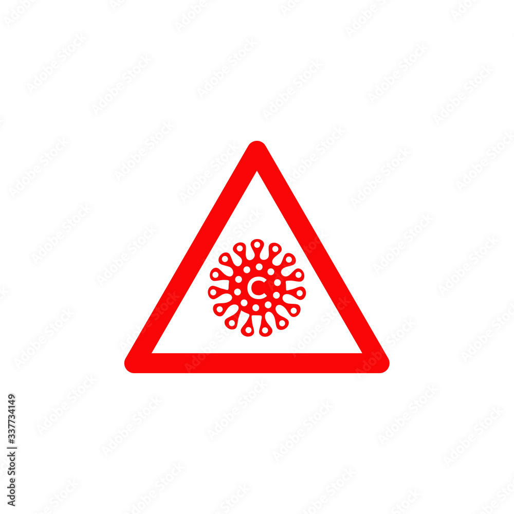 Stop Corana Virus Disease or Covid-19 symbol logo design template Stop Corana Virus Disease or Covid-19 symbol logo design template