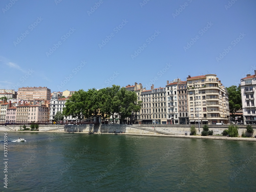 Naklejka premium Lyon is a very beautiful city in France
