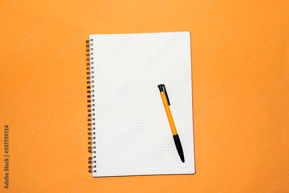 flat lay notepad headphone and pen. free time. free space flat lay notepad headphone and pen. free time. free space