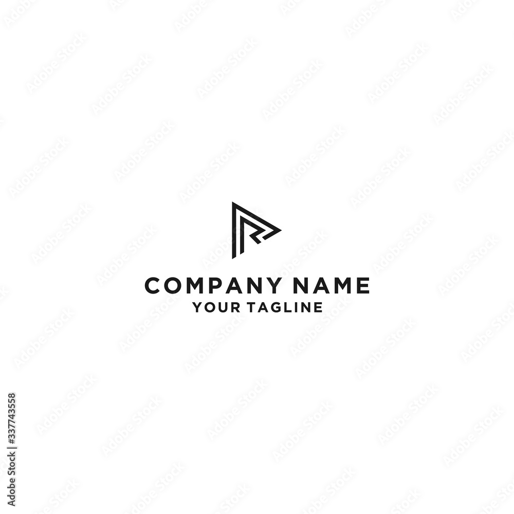 PR letter logo icon illustration vector design PR letter logo icon illustration vector design