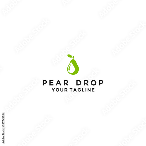 Creative Pear Logo drop Design icon illustration