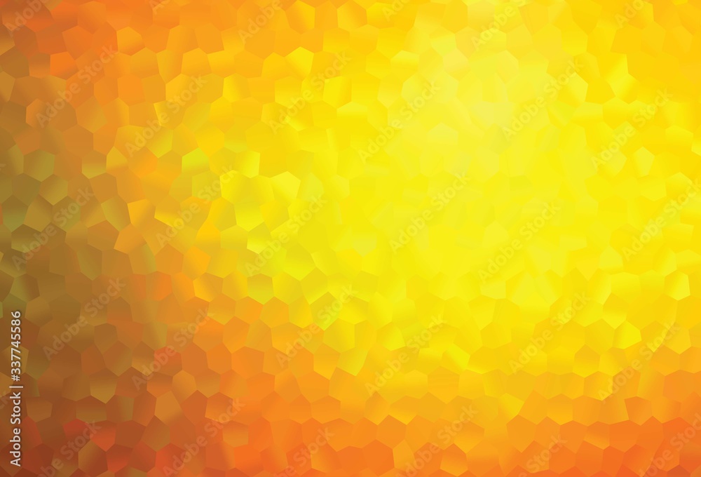 Light Orange vector backdrop with hexagons.