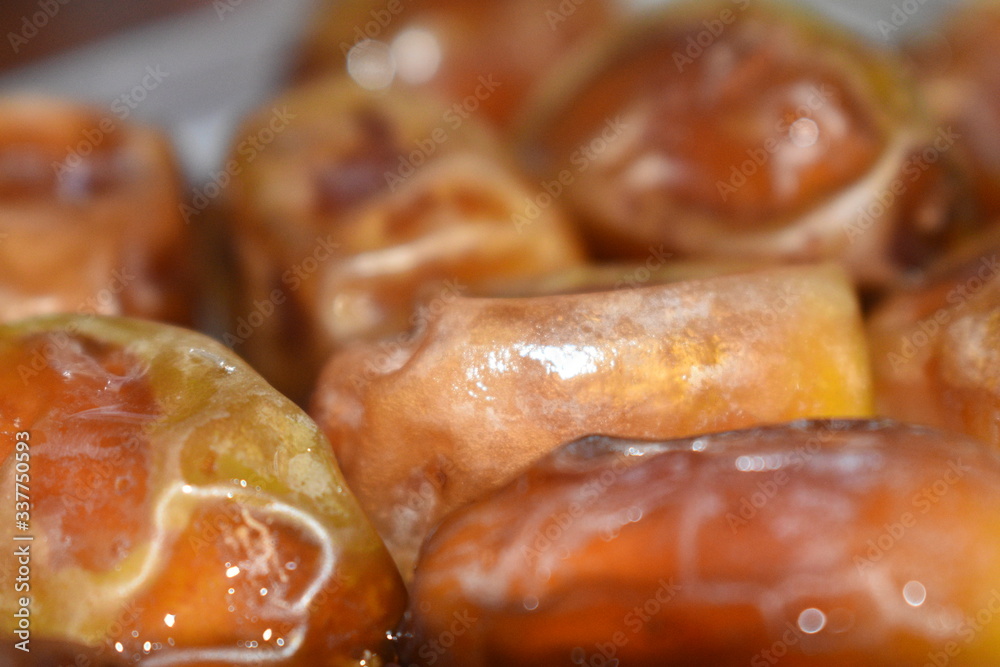 closeup view of fresh dates.