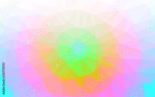 Light Multicolor  Rainbow vector polygonal background. Brand new colorful illustration in with gradient. Completely new design for your business.